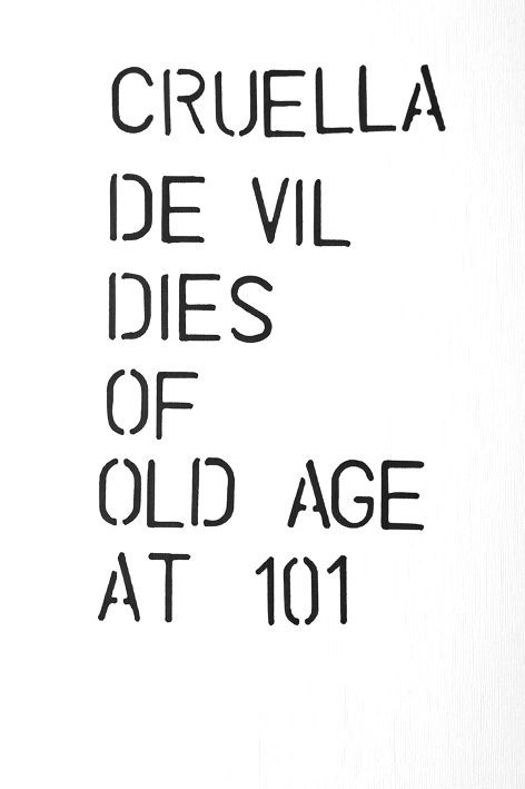 CRUELLA DE VIL DIES AT 101