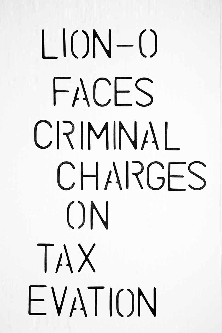 LION-O FACES CRIMINAL CHARGES ON TAX EVASION